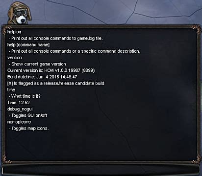 hoi 4 commands|Console commands .